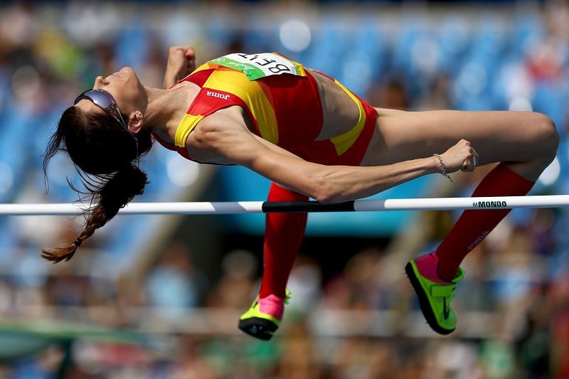 olympics high jump Mike Hughes on TV